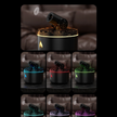 Cannon-Shaped Smoke Ring Aroma Diffuser and Humidifier, 2 Mist Modes, RGB Color-Changing Lava Lamp Essential Oil Diffuser, for Home Desk - White Gold