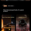 Cannon-Shaped Smoke Ring Aroma Diffuser and Humidifier, 2 Mist Modes, RGB Color-Changing Lava Lamp Essential Oil Diffuser, for Home Desk - White Silver