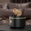 Cannon-Shaped Smoke Ring Aroma Diffuser and Humidifier, 2 Mist Modes, RGB Color-Changing Lava Lamp Essential Oil Diffuser, for Home or Desk – Black and Gold