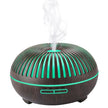 550ML Wood-Grain Aroma Diffuser and Humidifier with Bluetooth Speaker, 7-Color LED Night Light, Remote Control, Timer, and Auto Shut-Off – Dark Wood