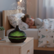 (2-Pack) 550ml Wood-Grain Ultrasonic Aroma Diffuser and Humidifier with 7-Color LED Night Light and Timer for the Bedroom – Dark Wood