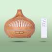 (2-Pack) 550ml Wood-Grain Ultrasonic Aroma Diffuser and Humidifier with 7-Color LED Night Light and Timer for the Bedroom – Dark Wood