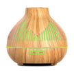 (2-Pack) 500mL Wood-Grain Ultrasonic Diffuser and Humidifier, 7-Color LED Night Light with Timer, for Home, Bedroom, or Office (10–30㎡) – Light Wood