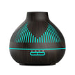 (2-Pack) 500mL Wood-Grain Ultrasonic Diffuser and Humidifier, 7-Color LED Night Light with Timer, for Home, Bedroom, or Office (10–30㎡) – Dark Wood