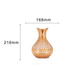 500ML Diamond Hollow Wood Grain Diffuser Humidifier, 7-Color LED Night Light, Remote Control, Timer, Continuous & Intermittent Mist - Dark Wood