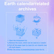 3D Earth Sculpture Calendar Model Ornaments for Home School Office Decor