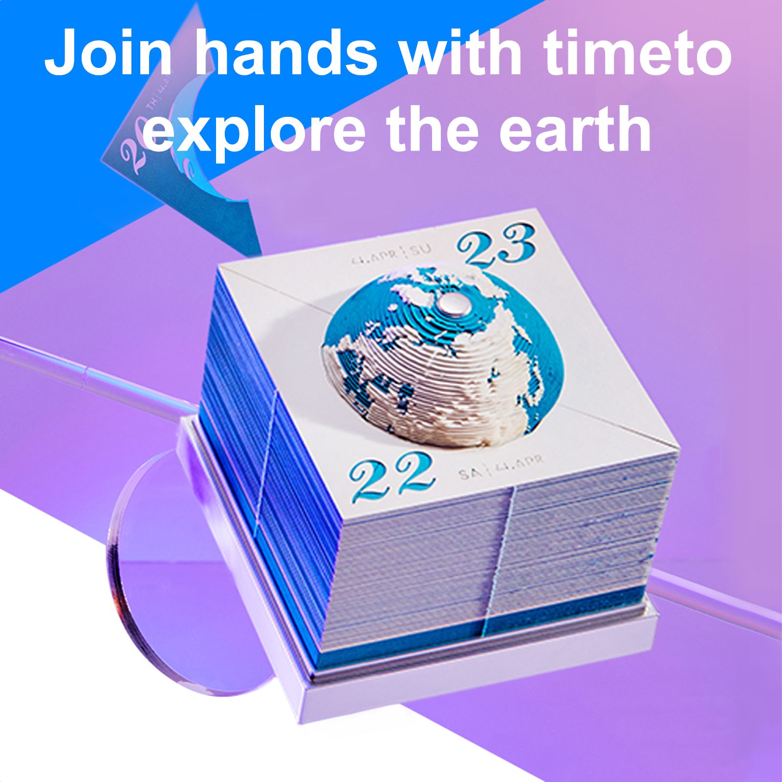 3D Earth Sculpture Calendar Model Ornaments for Home School Office Decor