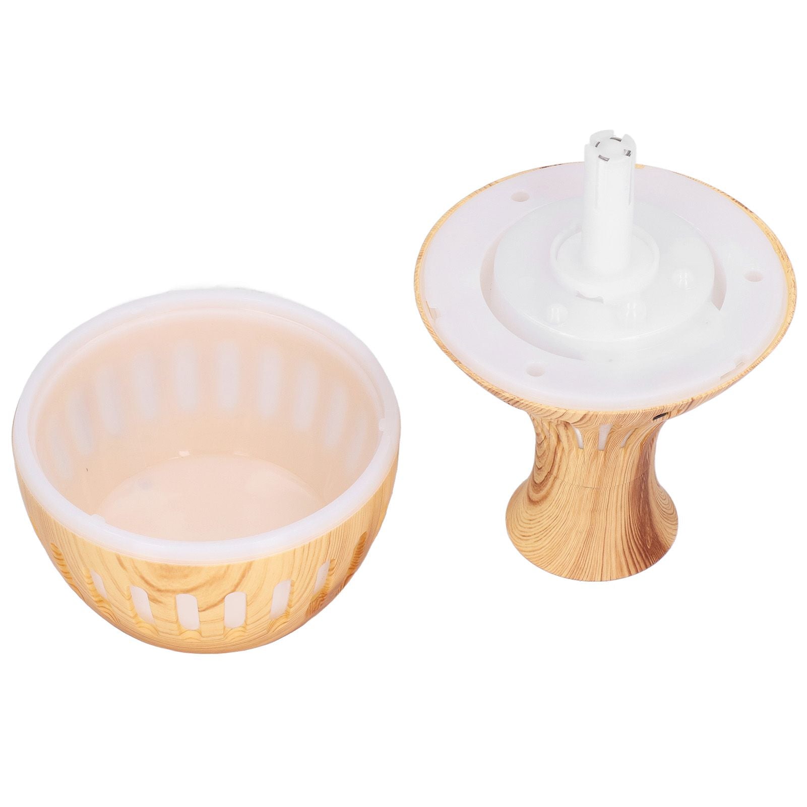 300ml Humidifier USB Powered Wood Grain Aromatherapy Diffuser with 7 Colors LED Light 5V 1A