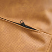 Modern Deep-Seated Sofa, Two-seater, Faux Leather, Brown - Brown PU leather