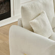 92-inch high-quality teddy fur fabric corner sofa - Black