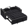 Fashionable Modern and Multi-functional Foldable Velvet Sofa Bed - Light Grey