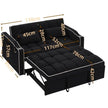 Fashionable Modern and Multi-functional Foldable Velvet Sofa Bed - Beige