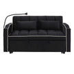 Fashionable Modern and Multi-functional Foldable Velvet Sofa Bed - Beige