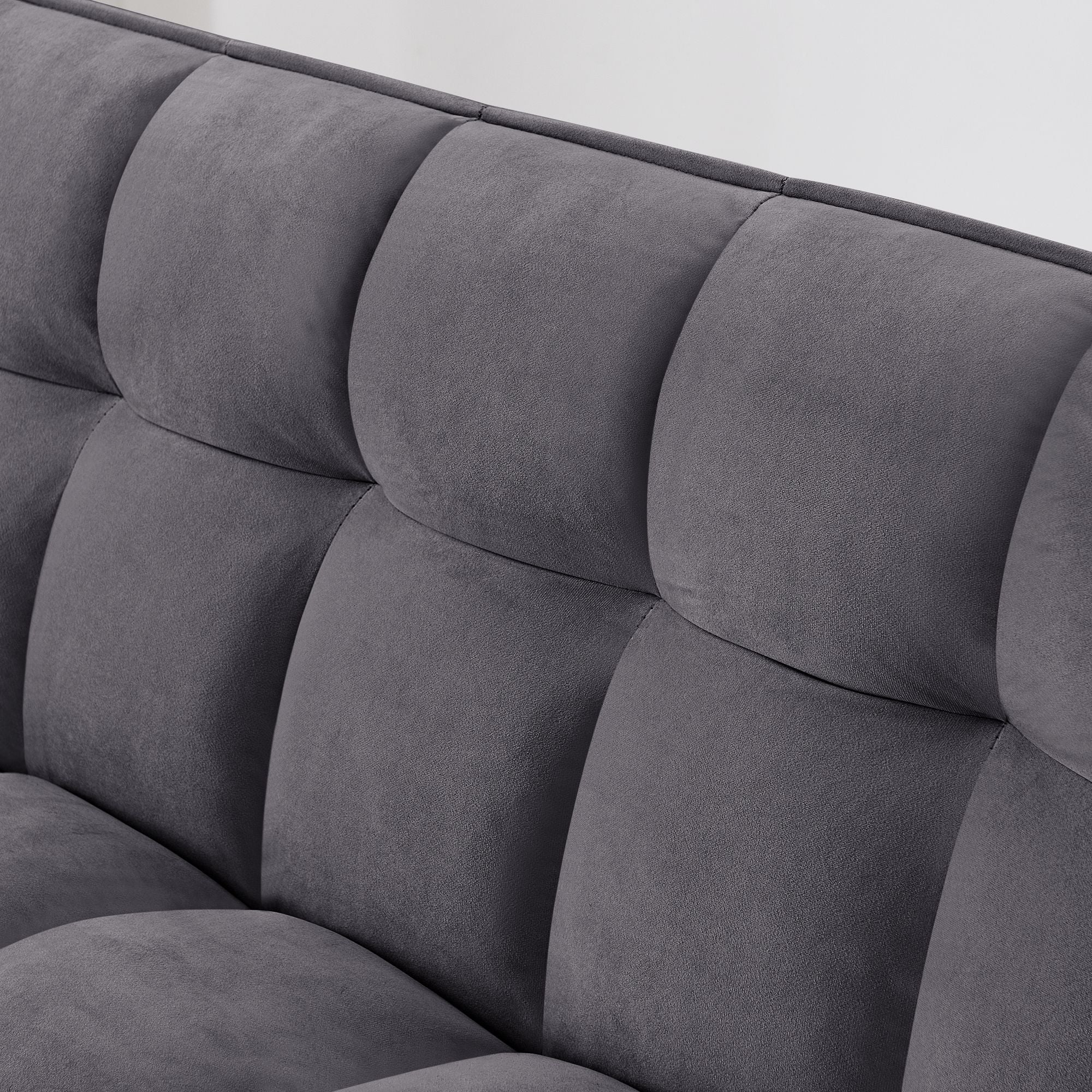 Fashionable Modern and Multi-functional Foldable Velvet Sofa Bed - Blue