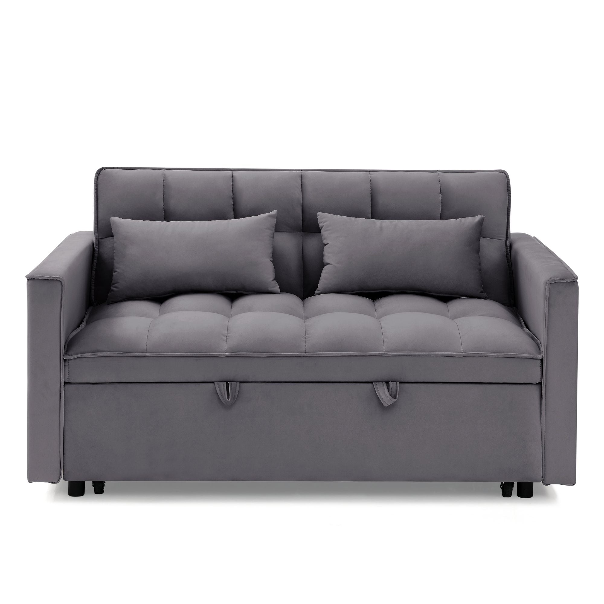 Fashionable Modern and Multi-functional Foldable Velvet Sofa Bed - Blue