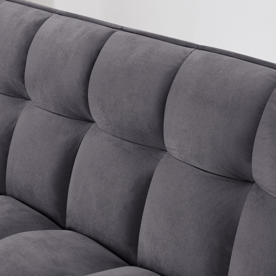 Fashionable Modern and Multi-functional Foldable Velvet Sofa Bed - Green