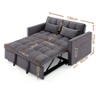 Fashionable Modern and Multi-functional Foldable Velvet Sofa Bed - Green