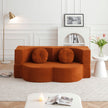 Convertible Folding Sofa Bed / Plush Corduroy Loveseat Couch - Grey