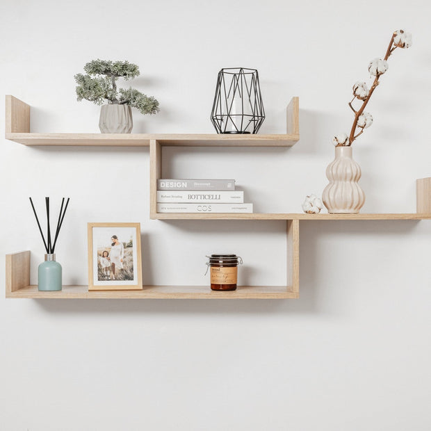 ZURICH MULTI LEVEL SHELF KIT (OAK)