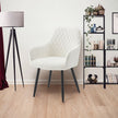 Neo Cindy Ivory Fabric Dining Chair 2-Piece Set