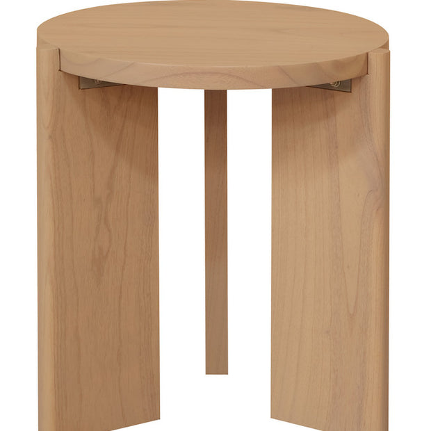 Apollo Round Solid Timber Side Table (Natural)