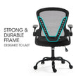 FORTIA Ergonomic Office Desk Chair, Coolmesh Fabric, Adjustable Recline, Black Mesh/Black Frame