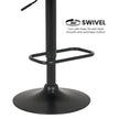 Sarantino Set Of 2 Bentwood Walnut Barstool Adjustable Height Swivel Footrest