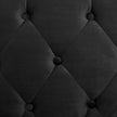 Sarantino Faux Velvet Tufted Sofa Bed Couch Futon - Black