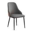 VELLUTO Dining Chair Modern upholstered Leather Kitchen Chairs with armrests Bathtub Chair Leisure Lounge Chair Living Room Bedroom Home Set of 2(Dark Grey)