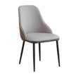 VELLUTO Dining Chair Modern upholstered Leather Kitchen Chairs with armrests Bathtub Chair Leisure Lounge Chair Living Room Bedroom Home Set of 2(Light Grey)