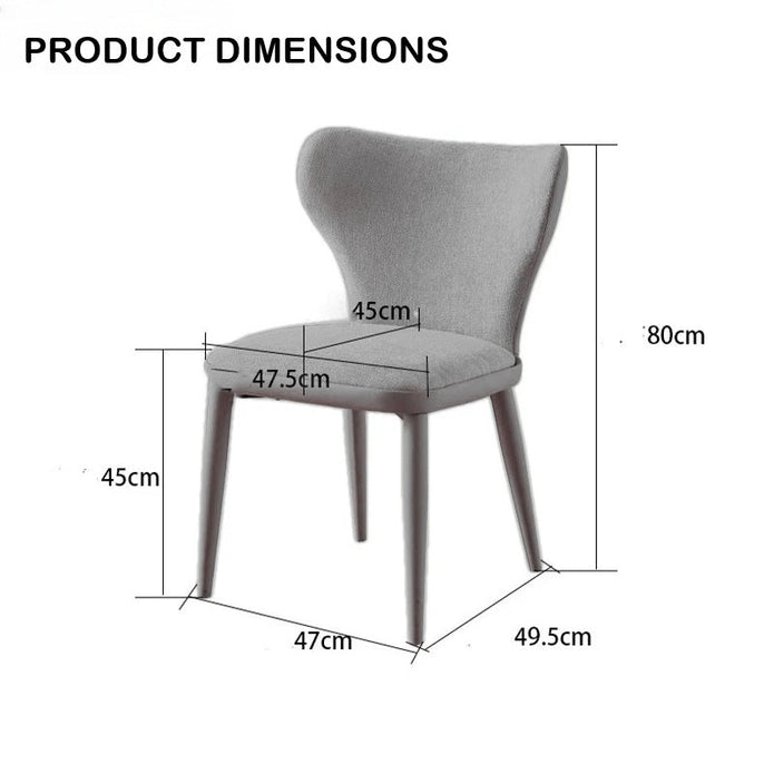 VELLUTO Modern Kitchen Dining Room Chairs Faux Leather Flannel Accent Chairs Metal Vanity Lounge Chair with Back for Living Room Set of 2 (Green)