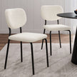White Whisper Teddy Fabric Dining Duo