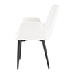 Boucle – teddy Sherpa Fabric Bliss Armrest Dining Chair Ensemble