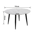 Minimalist Marble Effect Round Coffee Table