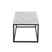 Industrial Style Marble Effect Rectangular Coffee Table