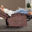 8-Point Electric Massage Recliner Chair - Leathaire Lounge Sofa Armchair AVERY BROWN