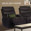 8-Point Electric Massage Recliner Chair - PU Leather Electric Lounge Sofa Armchair HARLOW BROWN