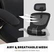 Work Office Chair - Lumber Support, Flip-up Armrest, Adjustable Headrest SITIO - Black