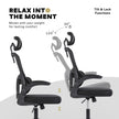Work Office Chair - Lumber Support, Flip-up Armrest, Adjustable Headrest SITIO - Black