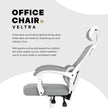 Ergonomic Reclining Office Chair - Lumbar Support, Adjustable Headrest VELTRA - GREY