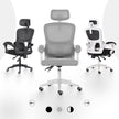 Ergonomic Reclining Office Chair - Lumbar Support, Adjustable Headrest VELTRA - GREY