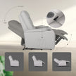 Home Recliner Chair - PU Leather Sofa Lounge Armchair DAKOTA GREY
