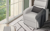 Home Recliner Chair - Linen Fabric Sofa Lounge Armchair SHILOH GREY