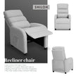 Home Recliner Chair - Linen Fabric Sofa Lounge Armchair SHILOH GREY