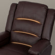 Home Recliner Chair - PU Leather Sofa Lounge Armchair MARLO BROWN