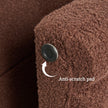 2X Ridge Arch Ottoman Stool Teddy Fleece Fabric Foot Rest 45cm BROWN