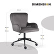 Desk Armchair - Home Office Swivel Chair Adjustable Height Seat PLUME GREY