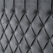 Paris Tall Tufted Velvet Dark Grey Bed with Storage Drawer - King