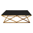 Alsea Coffee Table Gold Base - Black Glass