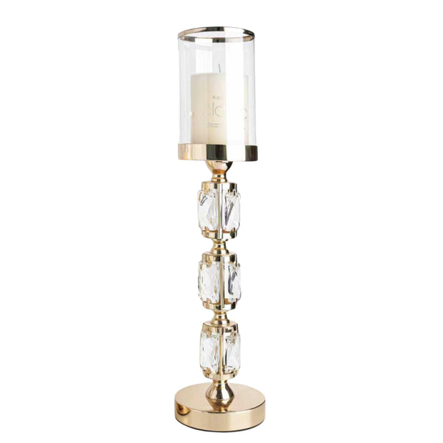 Abode Crystal Candle Holder – Gold - Large